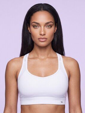 AQUILLA Women’s wireless and Supportive Sports Bra (white)